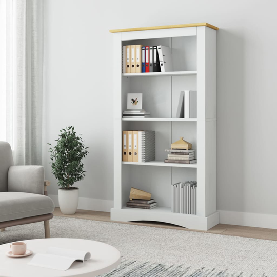 vidaXL 4-Kerroksinen Kirjahylly mänty Corona-sarja 81x29x150 cm