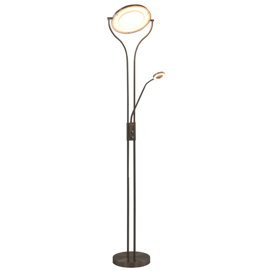vidaXL Lattiavalaisin 18 W hopea 180 cm himmennettävä