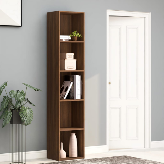 vidaXL Kirjahylly ruskea tammi 40x30x189 cm tekninen puu