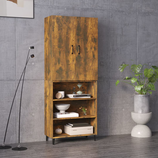 vidaXL Kaappi savutammi 69,5x32,5x180 cm tekninen puu
