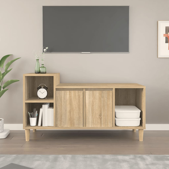 vidaXL TV-taso Sonoma-tammi 100x35x55 cm tekninen puu