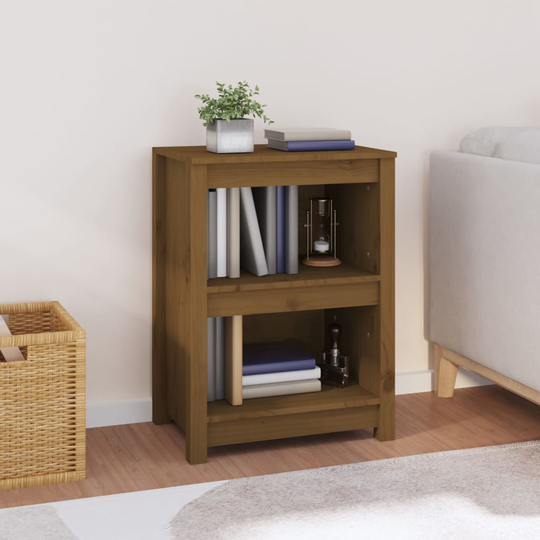 vidaXL Kirjahylly hunajanruskea 50x35x68 cm täysi mänty