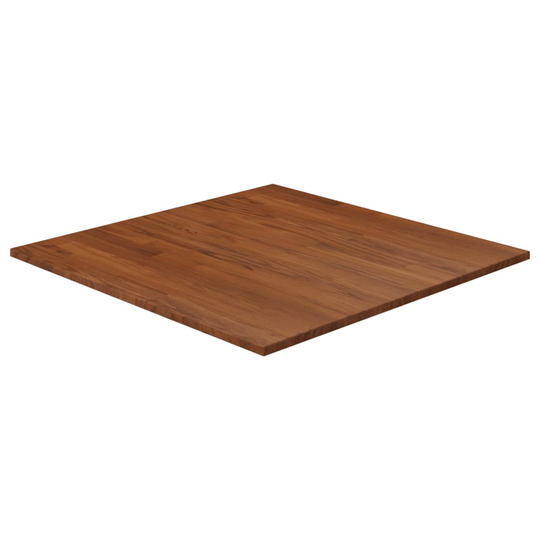 vidaXL Pöytälevy neliö tummanruskea 70x70x1,5 cm käsitelty tammi