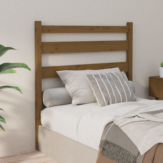 vidaXL Sängynpääty hunajanruskea 96x4x100 cm täysi mänty