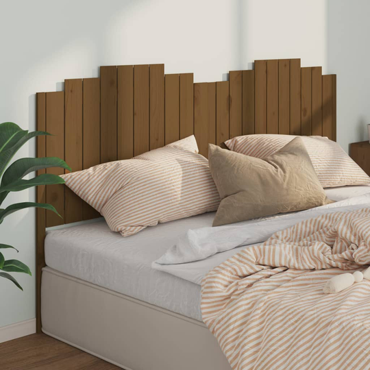vidaXL Sängynpääty hunajanruskea 206x4x110 cm täysi mänty