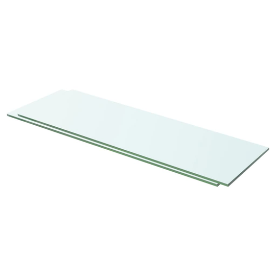 vidaXL Hyllyt 2 kpl kirkas lasi 60x15 cm