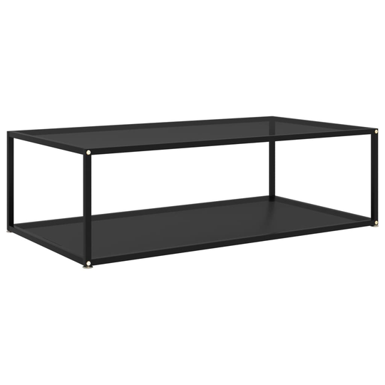 vidaXL Sohvapöytä musta 120x60x35 cm karkaistu lasi