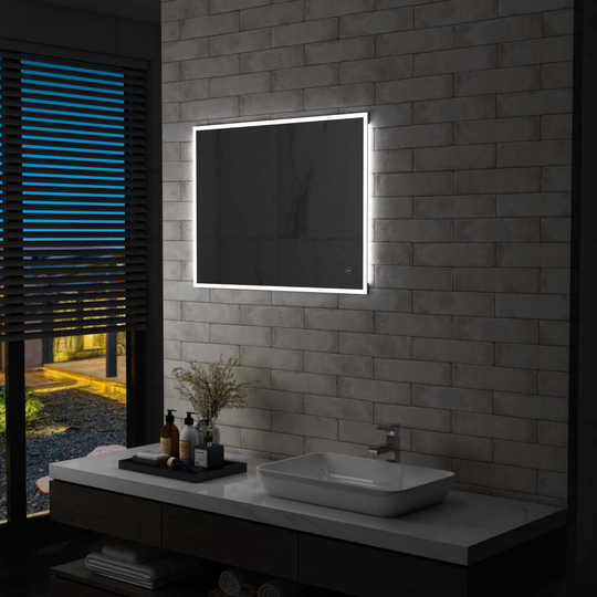 vidaXL Kylpyhuoneen LED-seinäpeili kosketussensorilla 80x60 cm