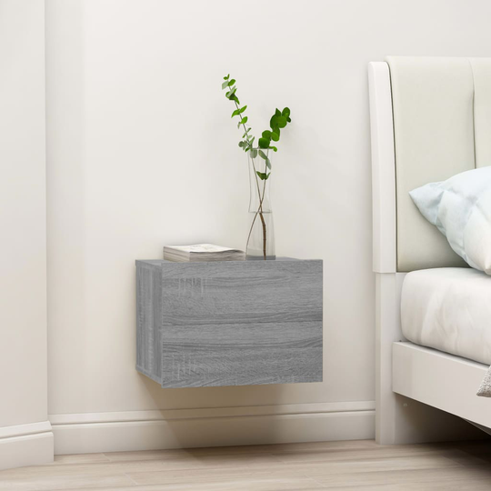 vidaXL Yöpöytä harmaa Sonoma 40x30x30 cm tekninen puu