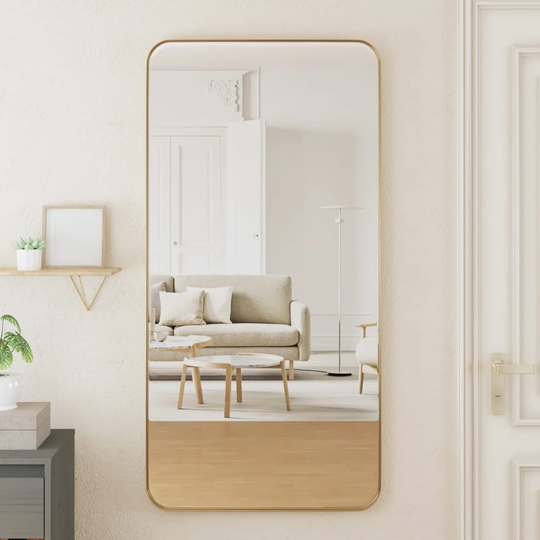 vidaXL Seinäpeili kulta 50x100 cm suorakulmio
