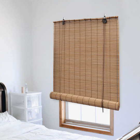 vidaXL Rullaverho bambu 140x220 cm ruskea