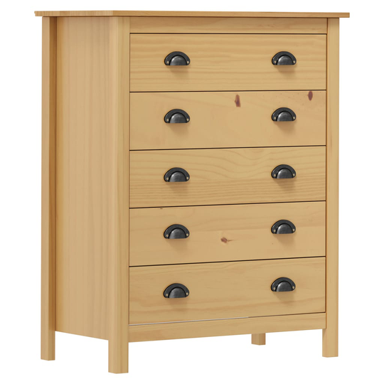 vidaXL Lipasto Hill 5 laatikkoa 79x40x96,5 cm täysi mänty
