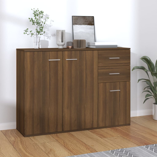 vidaXL Senkki ruskea tammi 105x30x75 cm tekninen puu
