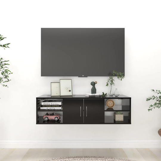 vidaXL Seinähylly musta 102x30x29 cm lastulevy