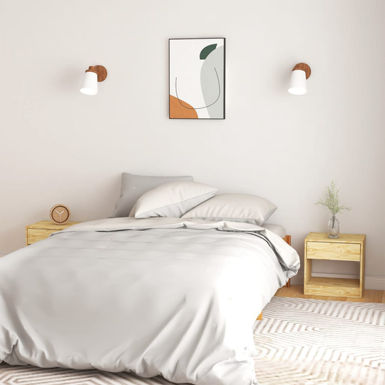 vidaXL Yöpöydät 2 kpl 40x31x40 cm täysi mänty