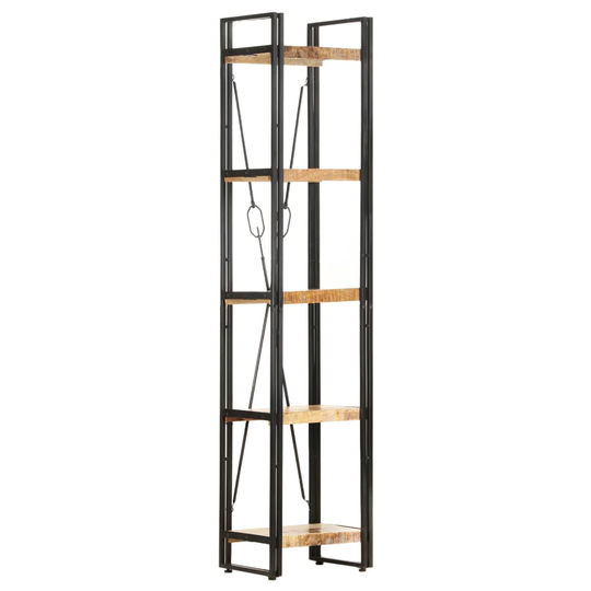 vidaXL 5-tasoinen kirjahylly 40x30x180 cm täysi mangopuu