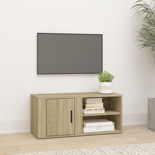 vidaXL TV-taso Sonoma-tammi 80x31,5x36 cm tekninen puu