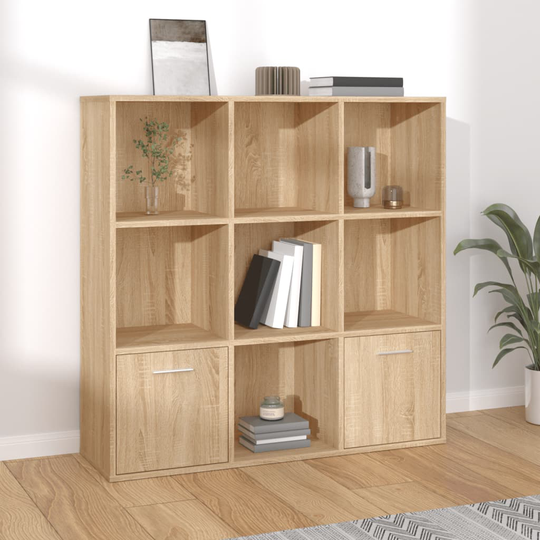 vidaXL Kirjahylly Sonoma-tammi 98x30x98 cm lastulevy