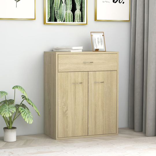 vidaXL Senkki Sonoma-tammi 60x30x75 cm lastulevy