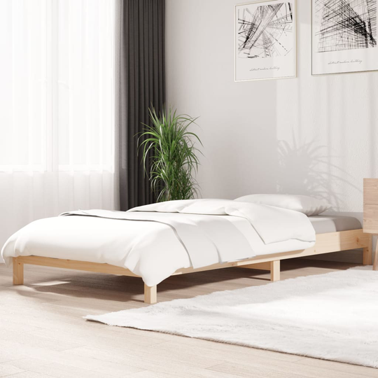 vidaXL Pinottava sänky 75x190 cm täysi mänty