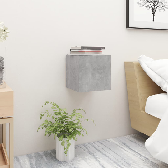 vidaXL Yöpöytä betoninharmaa 30,5x30x30 cm lastulevy