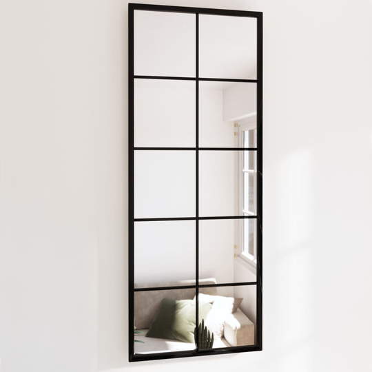 vidaXL Seinäpeili musta 100x60 cm metalli