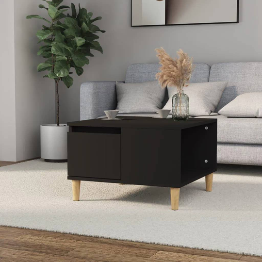 vidaXL Sohvapöytä musta 55x55x36,5 cm tekninen puu