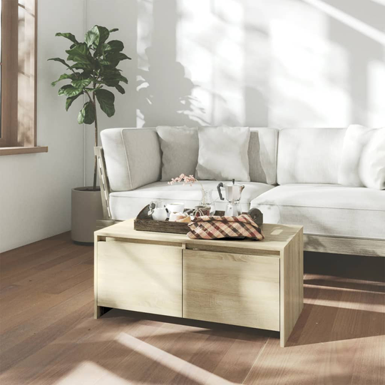 vidaXL Sohvapöytä Sonoma-tammi 90x50x41,5 cm lastulevy