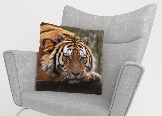 Koristetyynyliina Wisdom of Tiger 50x50 cm