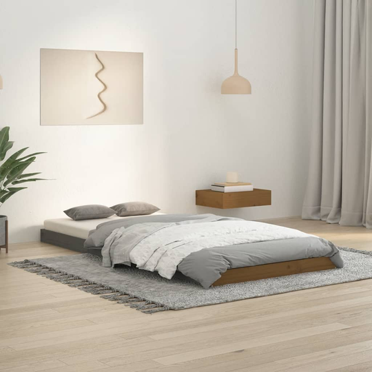 vidaXL Sängynrunko hunajanruskea 90x200 cm täysi mänty