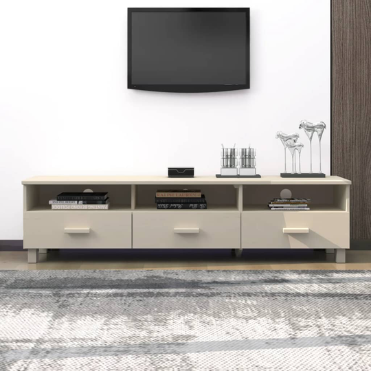 vidaXL TV-taso HAMAR hunajanruskea 158x40x40 cm täysi mänty