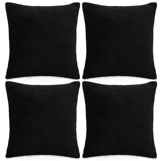vidaXL Tyynynpäällinen 4 kpl kangas 40x40 cm musta