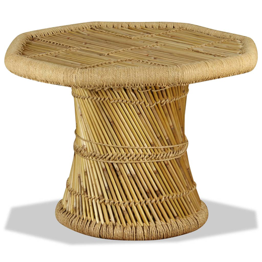 vidaXL Sohvapöytä bambu kahdeksankulmio 60x60x45 cm