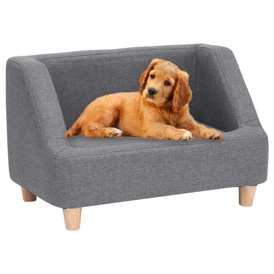 vidaXL Koiran sohva harmaa 60x37x39 cm pellava