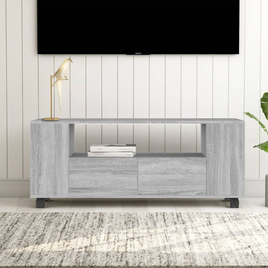 vidaXL TV-taso harmaa Sonoma 120x35x48 cm tekninen puu