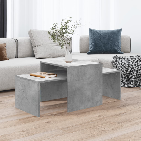 vidaXL Sohvapöytäsarja betoninharmaa 100x48x40 cm lastulevy