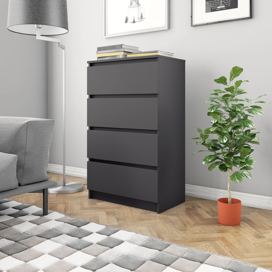 vidaXL Senkki harmaa 60x35x98,5 cm tekninen puu