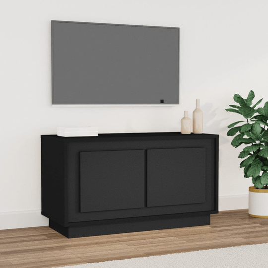 vidaXL TV-taso musta 80x35x45 cm tekninen puu