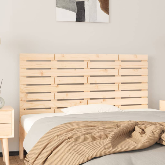 vidaXL Sängynpääty seinälle 141x3x63 cm täysi mänty