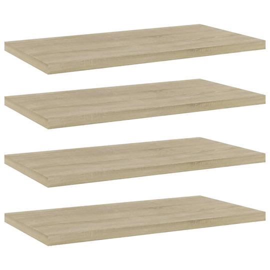 vidaXL Kirjahyllytasot 4 kpl Sonoma tammi 40x20x1,5 cm lastulevy