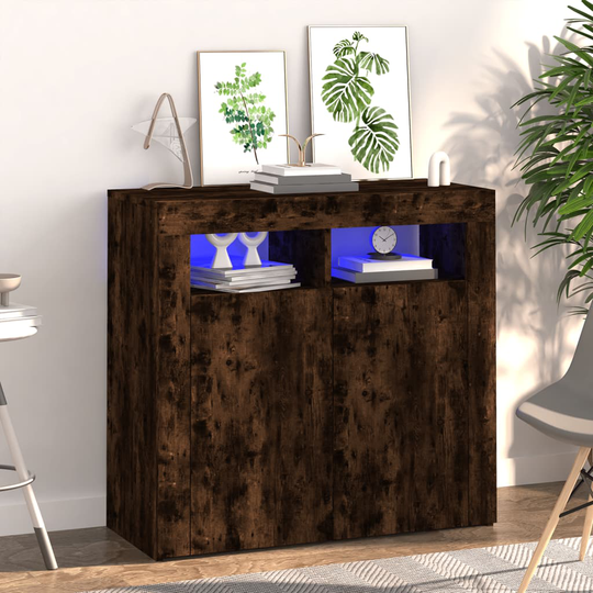 vidaXL Senkki LED-valoilla savutammi 80x35x75 cm