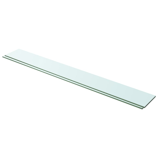vidaXL Hyllyt 2 kpl kirkas lasi 100x12 cm