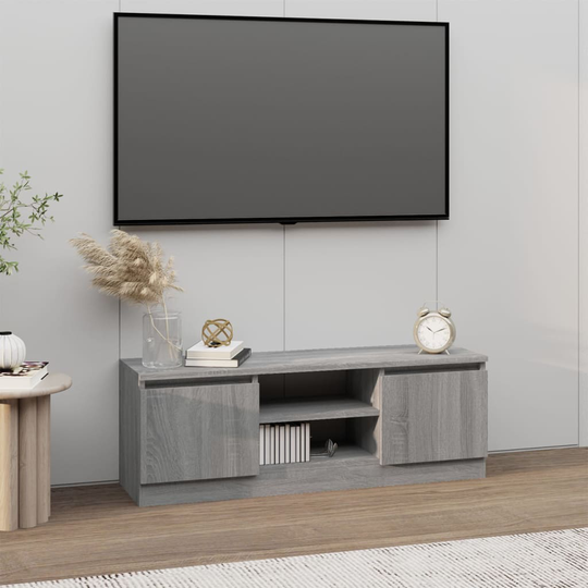vidaXL TV-taso ovella harmaa Sonoma 102x30x36 cm