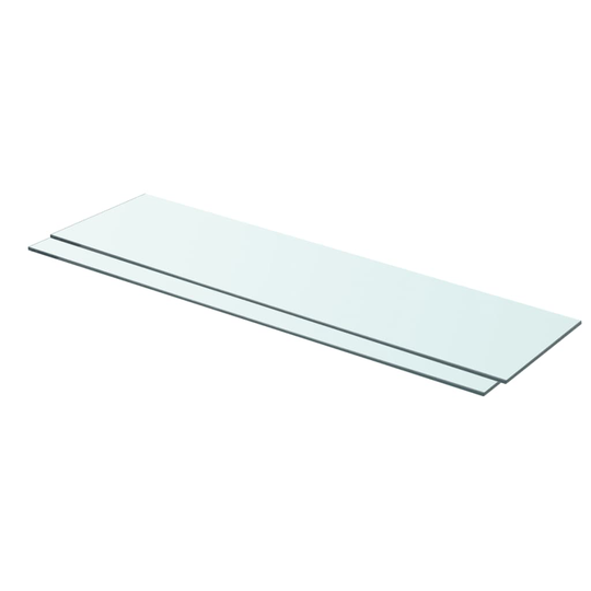 vidaXL Hyllyt 2 kpl kirkas lasi 80x20 cm