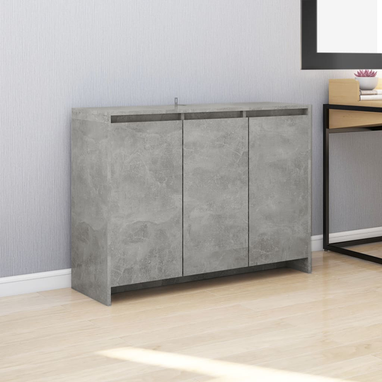vidaXL Senkki betoninharmaa 102x33x75 cm lastulevy