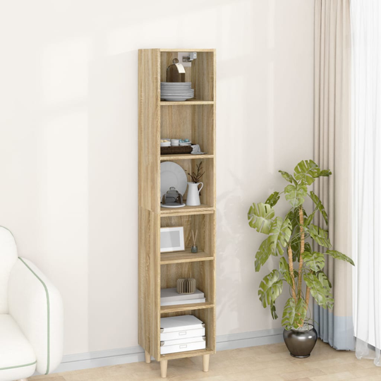 vidaXL Kaappi Sonoma-tammi 34,5x32,5x180 cm tekninen puu