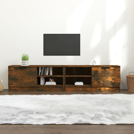 vidaXL Yöpöydät 2 kpl savutammi 80x35x36,5 cm tekninen puu