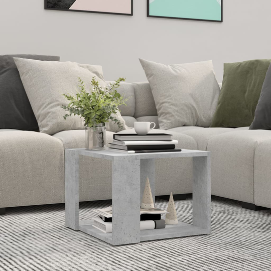 vidaXL Sohvapöytä betoninharmaa 40x40x30 cm tekninen puu