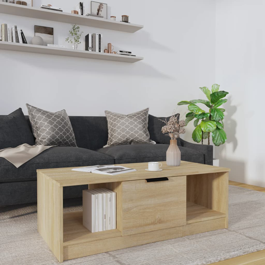vidaXL Sohvapöytä Sonoma-tammi 102x50x36 cm tekninen puu
