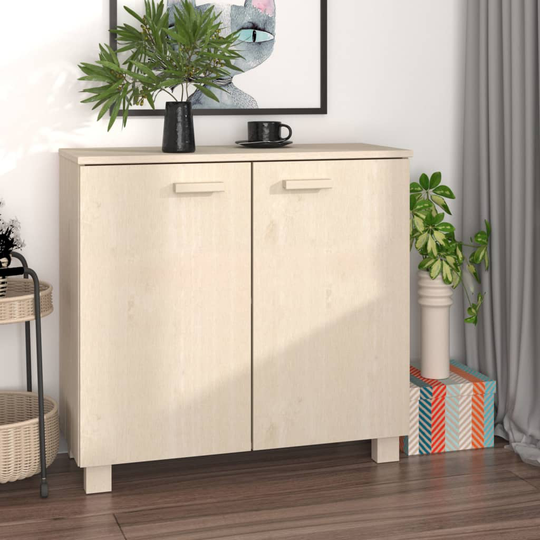 vidaXL Sivupöytä HAMAR hunajanruskea 85x35x80 cm täysi mänty